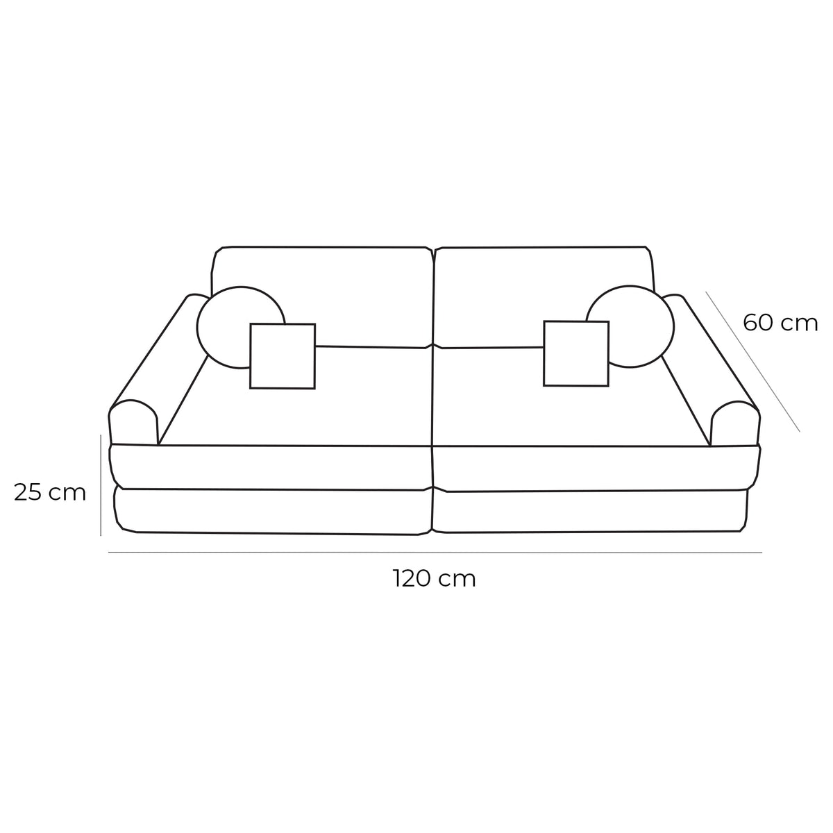 Medium Modular Sofa for Kids - Slimcord Forrest