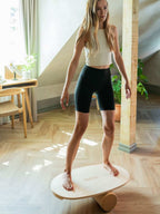 Round Balance Board With Exercise Roll - Side Logo