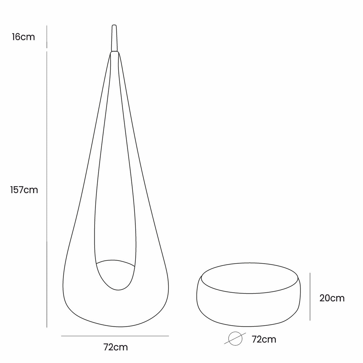 Cocoon Swing for Kids - Stone Whisper