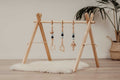 Wooden Baby Gym with Blue Toys
