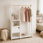 Montessori Wardrobe with Storage – White