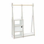 Montessori Wardrobe with Storage – White