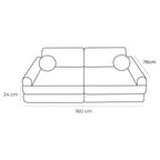 MeowBaby® Large Slimcord Premium Sofa - Forrest