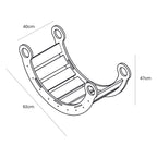Snug Rocker for Kids - Natural With Pink Pillow